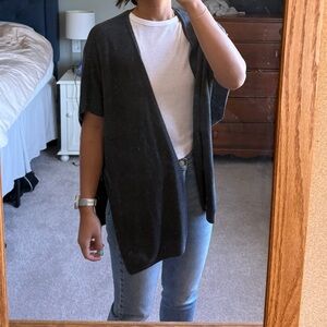 LOFT Charcoal Poncho